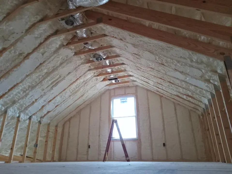 Spray foam roofing application for Crawl Space Insulation project in Paradise